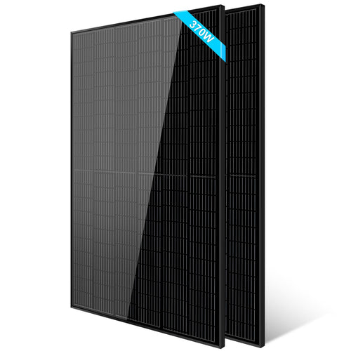 370W MONO BLACK PERC SOLAR PANEL FULL PALLET (32 PANELS) UL 61730