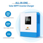 Off-Grid Solar Kit 5000W 48VDC 120V 10.24KWH Lithium Battery 6 X 370 Watts Solar Panels SGM-5K10M