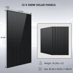 Hybrid Solar Kit 7.6KW 48V Split Phase 15.36KWH/30.72KWH Lithium Battery 415/ 500 Watt Solar Panel (Optional) SGH-7.6N3E/ SGH-7.6DN6E