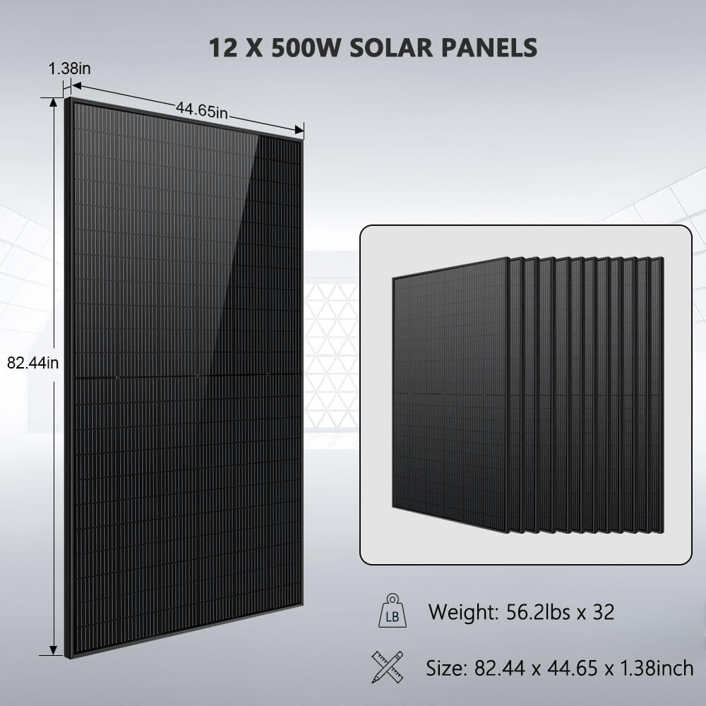 Hybrid Solar Kit 7.6KW 48V Split Phase 15.36KWH/30.72KWH Lithium Battery 415/ 500 Watt Solar Panel (Optional) SGH-7.6N3E/ SGH-7.6DN6E