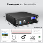 48V 100AH Server Rack LiFePO4 Lithium  Battery SG48100P UL1973  UL9540A
