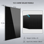 Hybrid Solar Kit 11.4KW 48V Split Phase 20.48KWH/51.2KWH Lithium Battery 450 Watt Solar Panel (Optional) SGH-11N2E/ SGH-11N5E