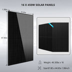 Hybrid Solar Kit 11.4KW 48V Split Phase 20.48KWH/51.2KWH Lithium Battery 450 Watt Solar Panel (Optional) SGH-11N2E/ SGH-11N5E