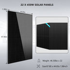 Off Grid Solar Kit 13000W 48VDC 120V/240KWH LiV LifePo4 25.6KWH Lithium Battery 22 X 450 Watts Solar Panels SGR-13K25E
