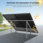 Modular & Expandable Ground Mount Brackets for 2× 400W–590W Solar Panels | Heavy-Duty Adjustable