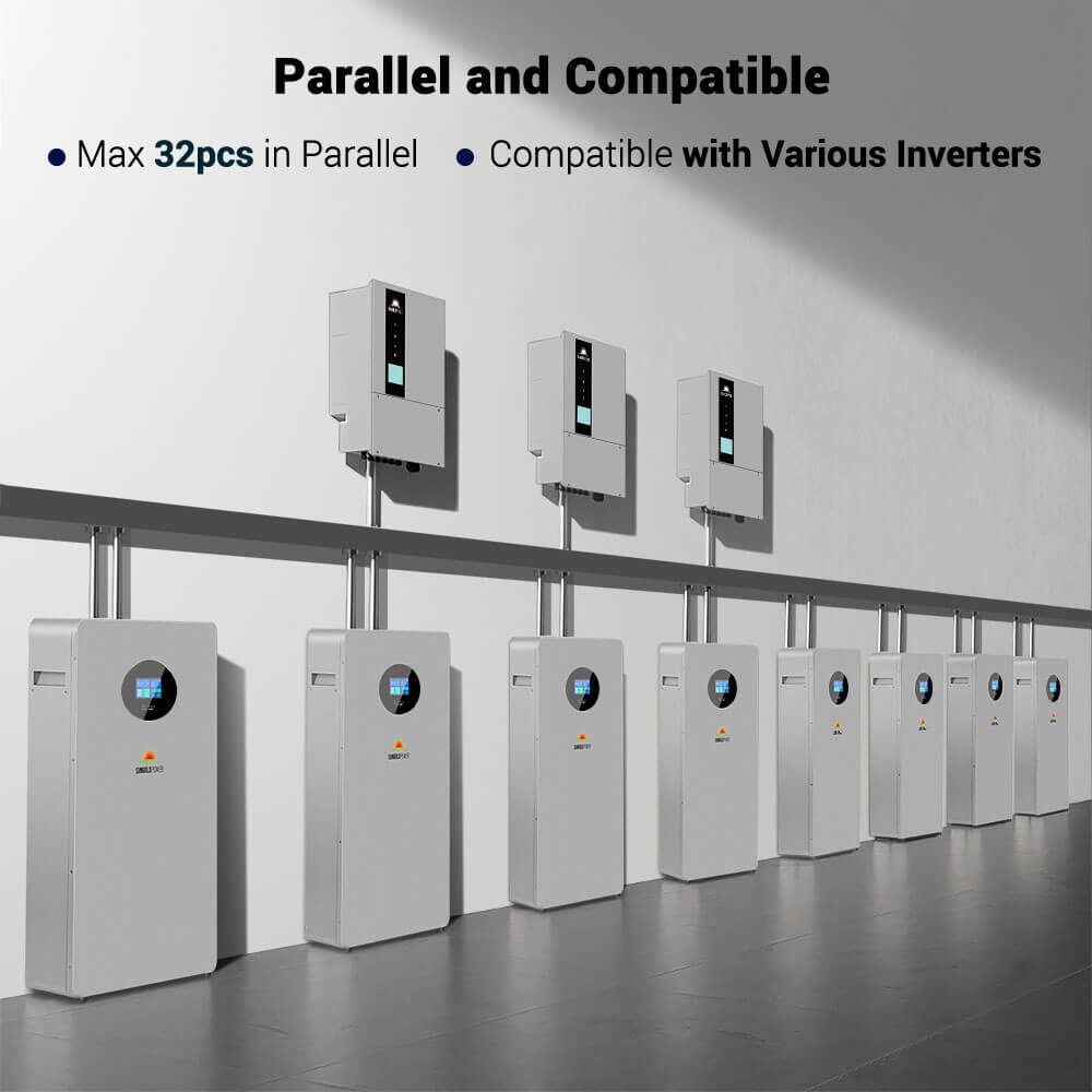 Wall-mounted X LiFePO4 LITHIUM BATTERY 51.2V 200AH SG48200T