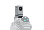 Close-up of the FJD Trion P2 Vision+ thermal imaging module above the LiDAR head
