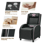 Massage Recliner Chair with Headrest and Adjustable Backrest