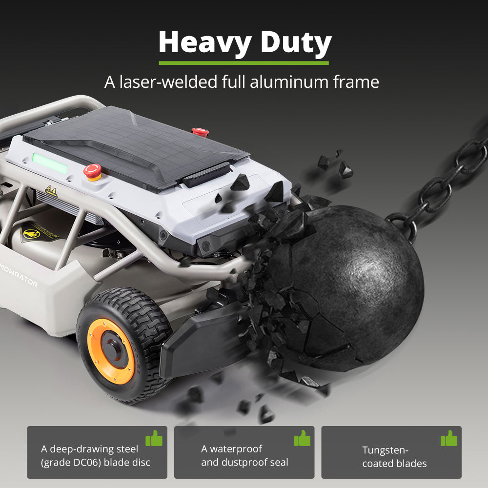 Mowrator S1 heavy duty aluminum frame and steel blade disc