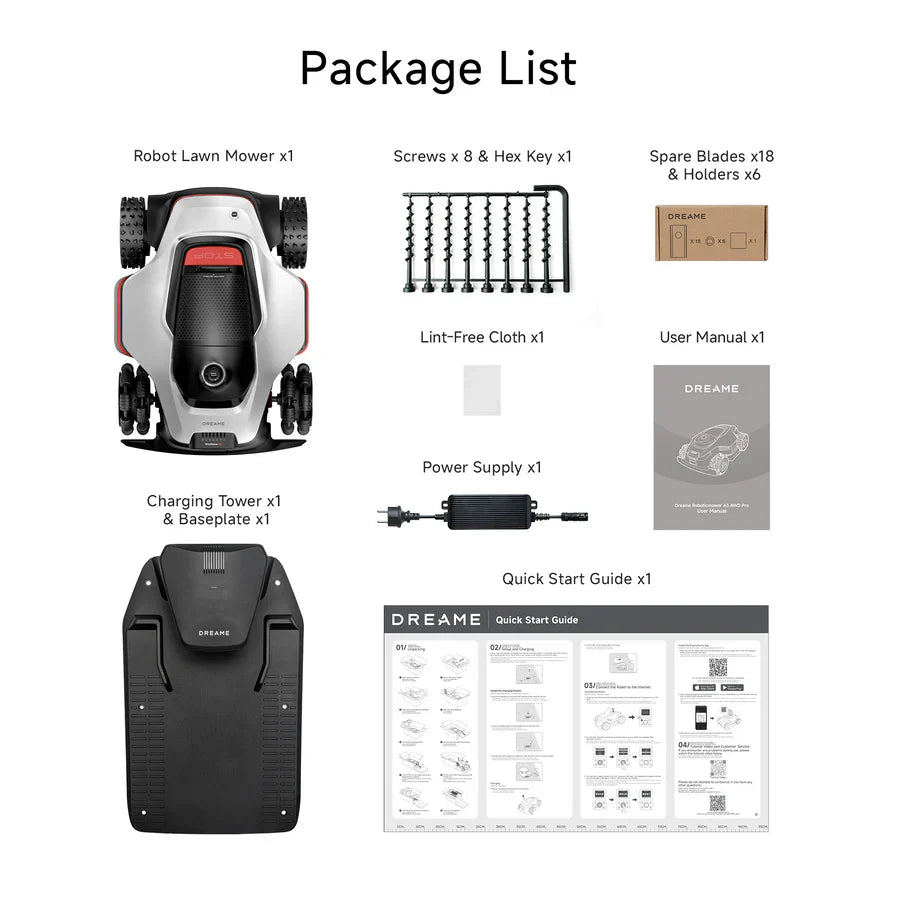 Dreame A3 AWD Pro 5000 - 1.24 Acre Robotic Mower