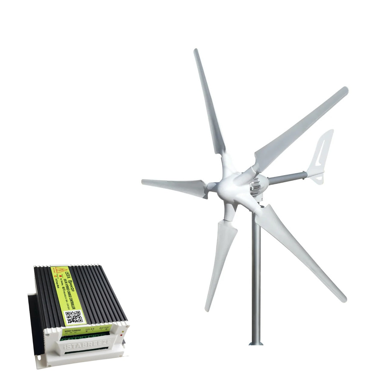 Kit i-700W 48V Wind Turbine Wind Generator & Hybrid Charge Controller & Tower