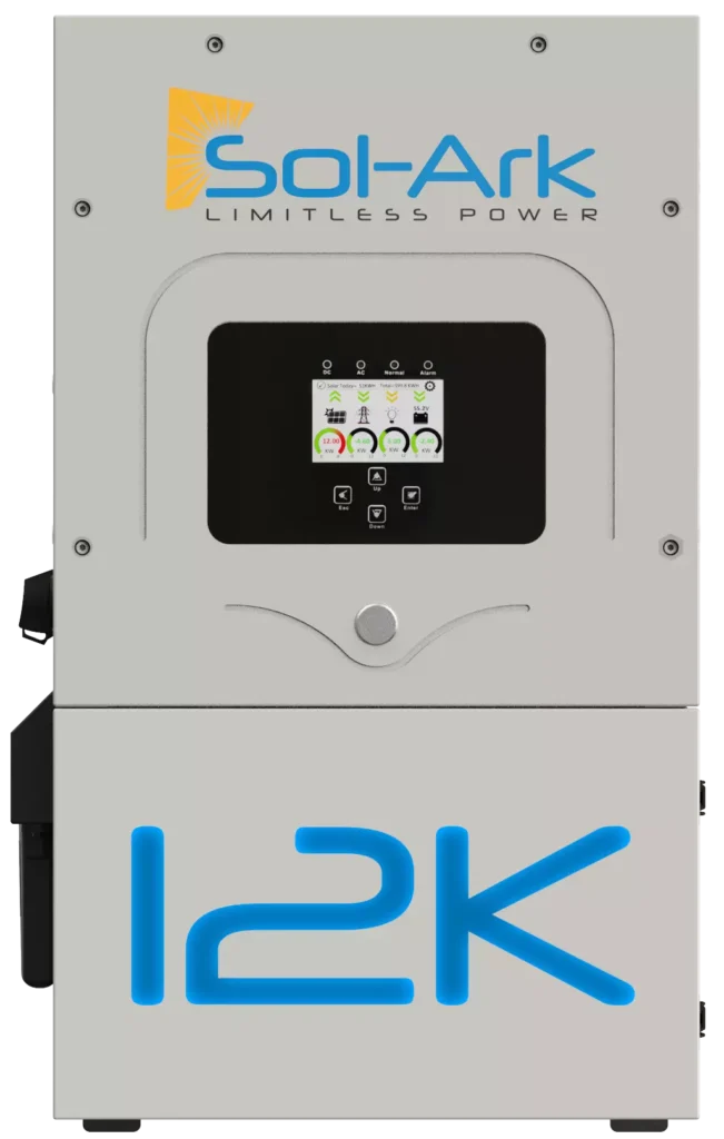 Sol-Ark 12kW Hybrid Inverter | All-In-One Solar Inverter | 13000W PV Input | 12000W Output | 48V 120/240V Split Phase | Sol-Ark 12K-2P