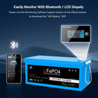 2 X 12V 200Ah LiFePo4 Deep Cycle Lithium Battery Bluetooth / Self-Heating / IP65