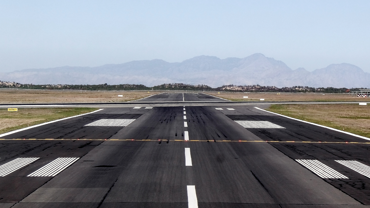 Runway markings ready for remarking