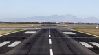 Runway with centerline and threshold markings