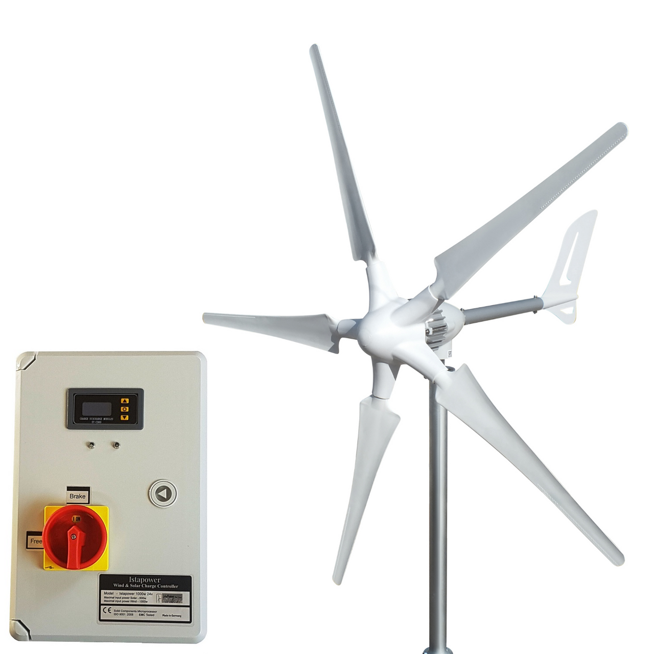 Kit i-1000W 48V Wind Turbine Wind Generator & Hybrid Charge Controller & Tower