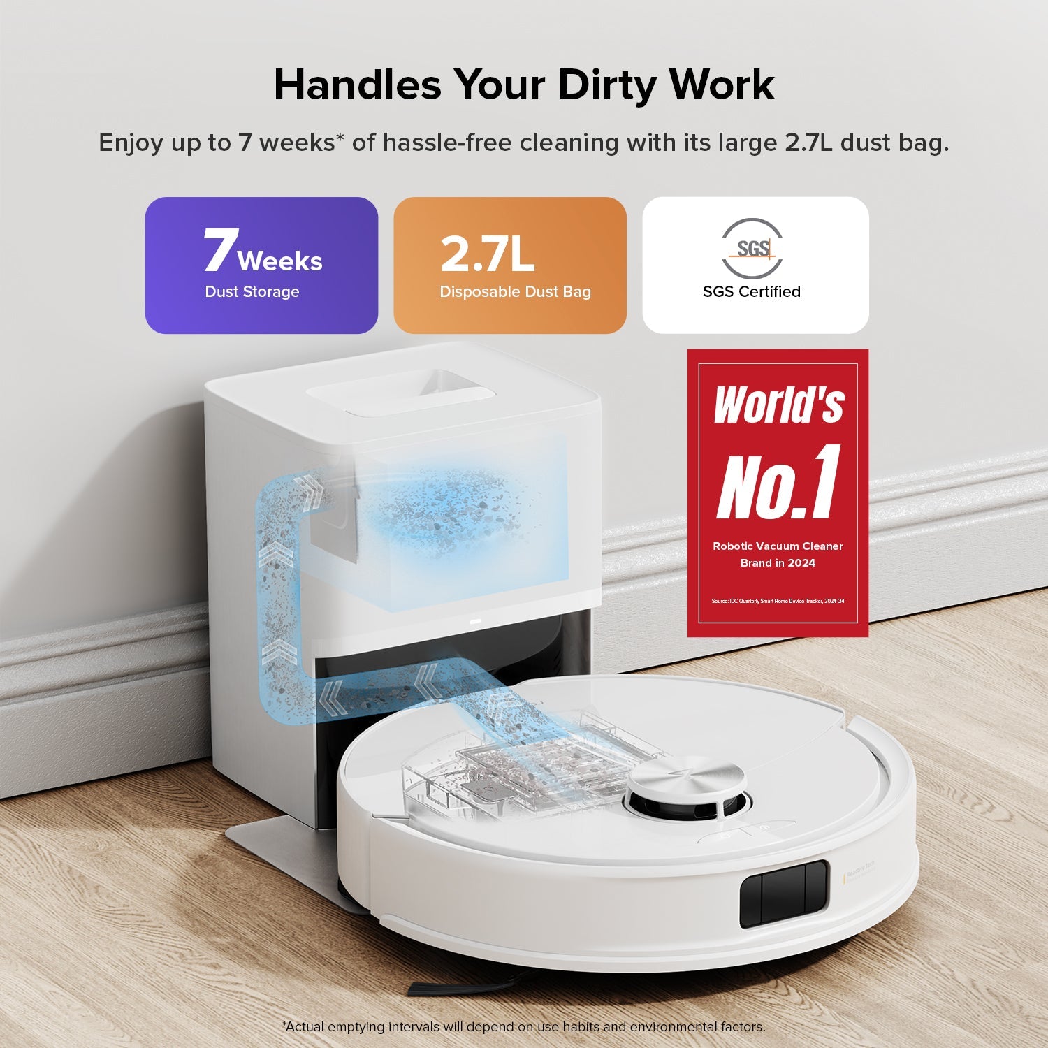 Roborock Q10 S5+ Robot Vacuum and Mop with Auto-Empty Dock