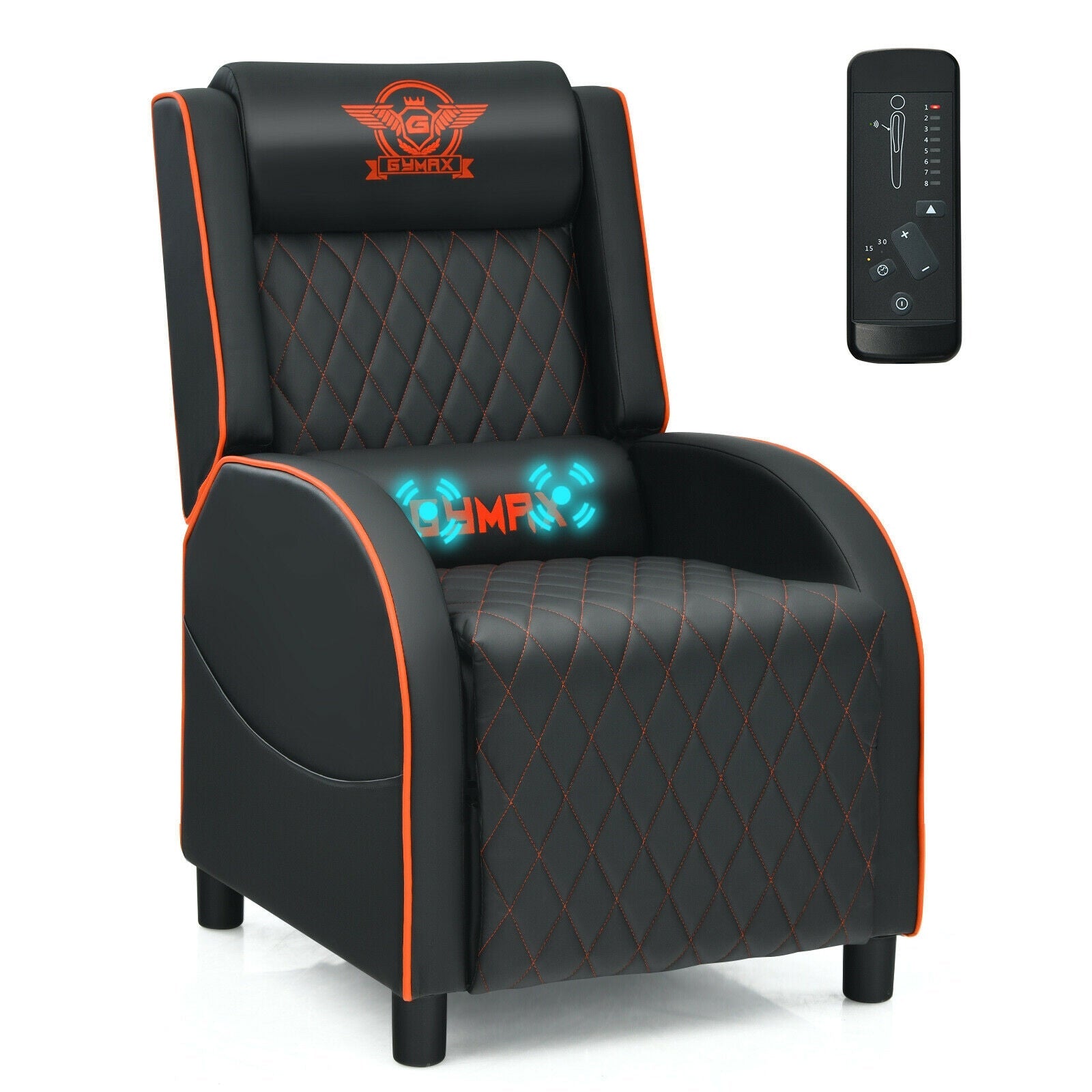 Massage Recliner Chair with Headrest and Adjustable Backrest