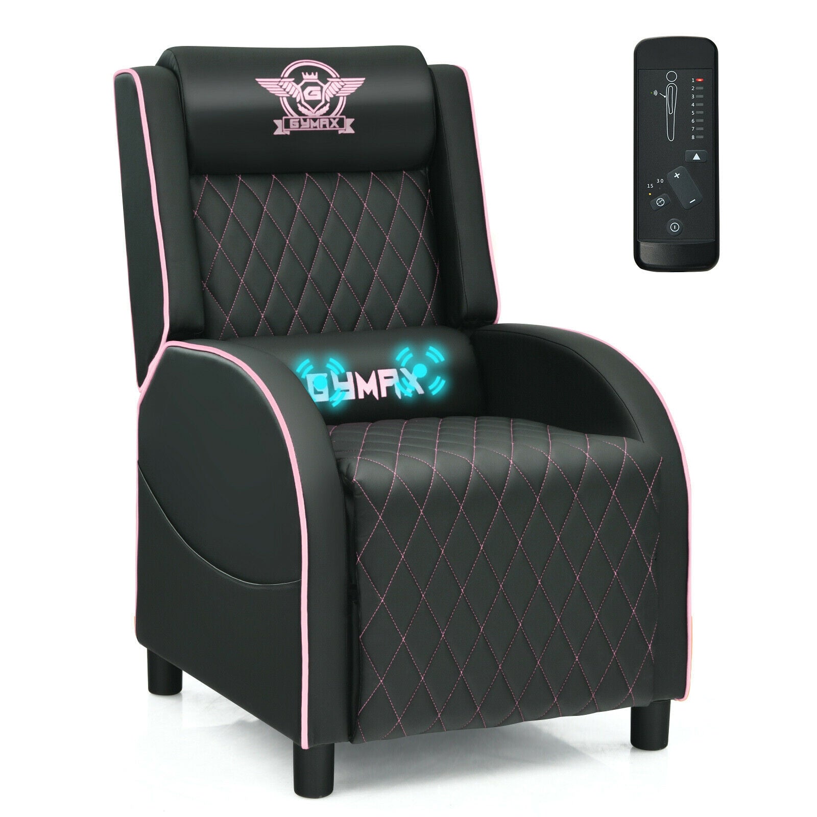 Massage Recliner Chair with Headrest and Adjustable Backrest