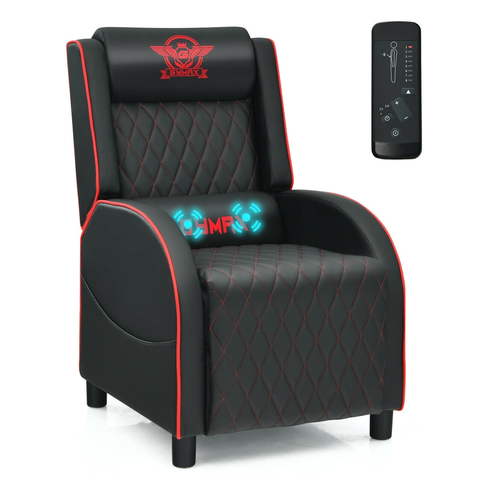 Massage Recliner Chair with Headrest and Adjustable Backrest