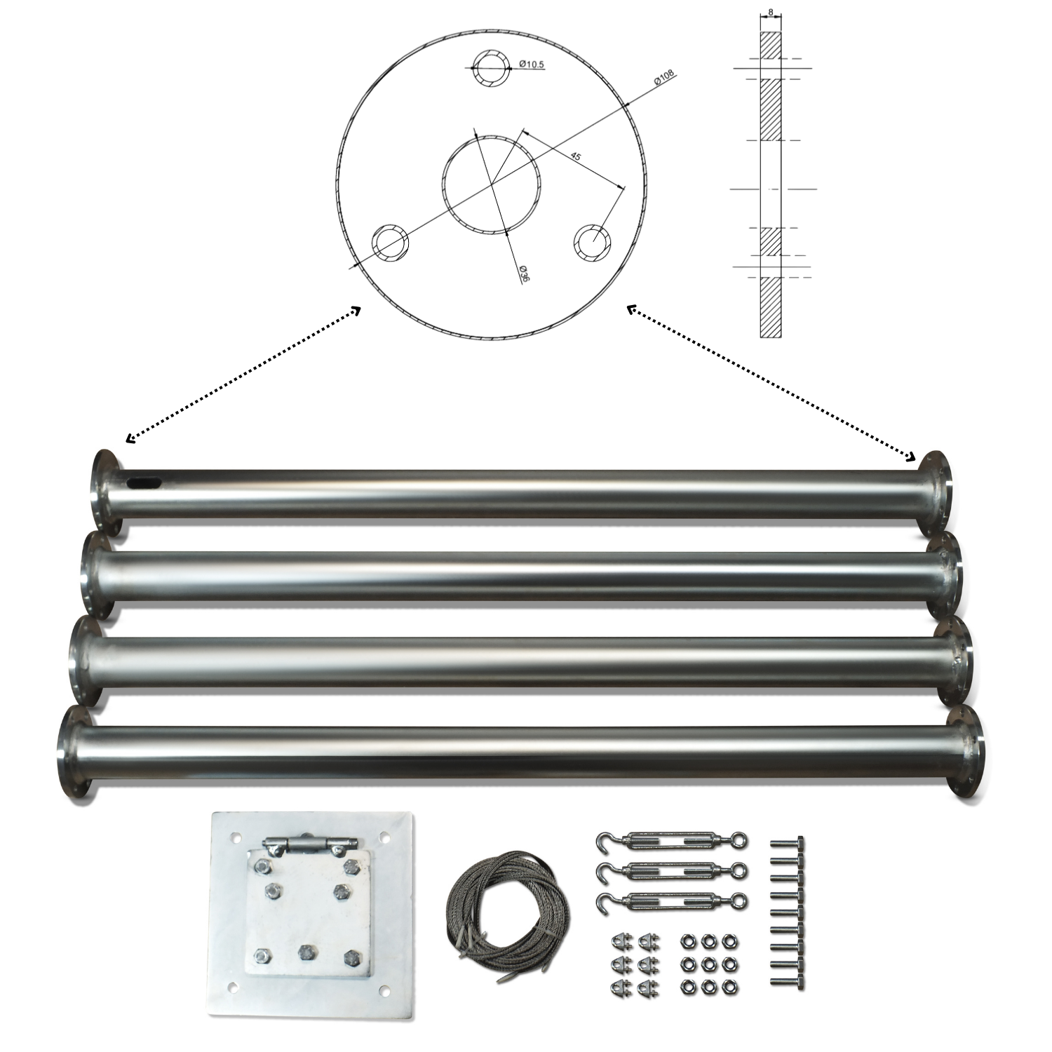 40 Kg Mast / Tower Set