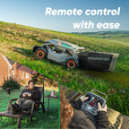 Mowrator S1 4WD 75% Slope Remote Control Lawn Mower with Leaf Shredding Vacuum