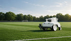 FJD PaintMaster Pro painting a sideline on a sports field