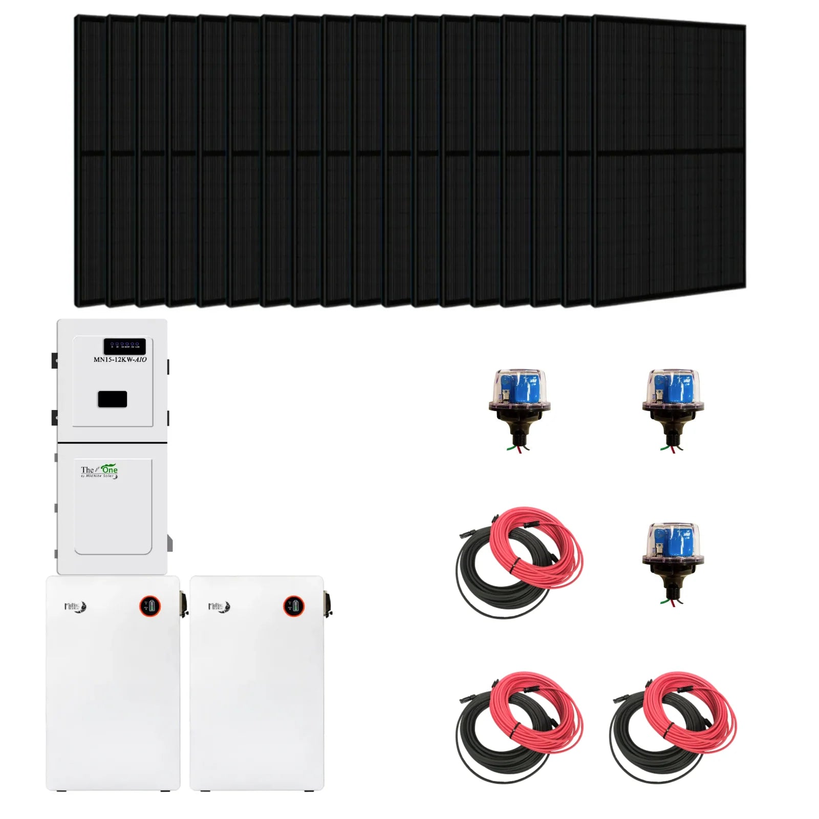 Complete MidNite Power Hybrid Solar Kit | TheOne 11.4kW Split Phase Inverter | 16.1kWh 48V All Weather LiFePO4 Battery | 14.2kW+ PV