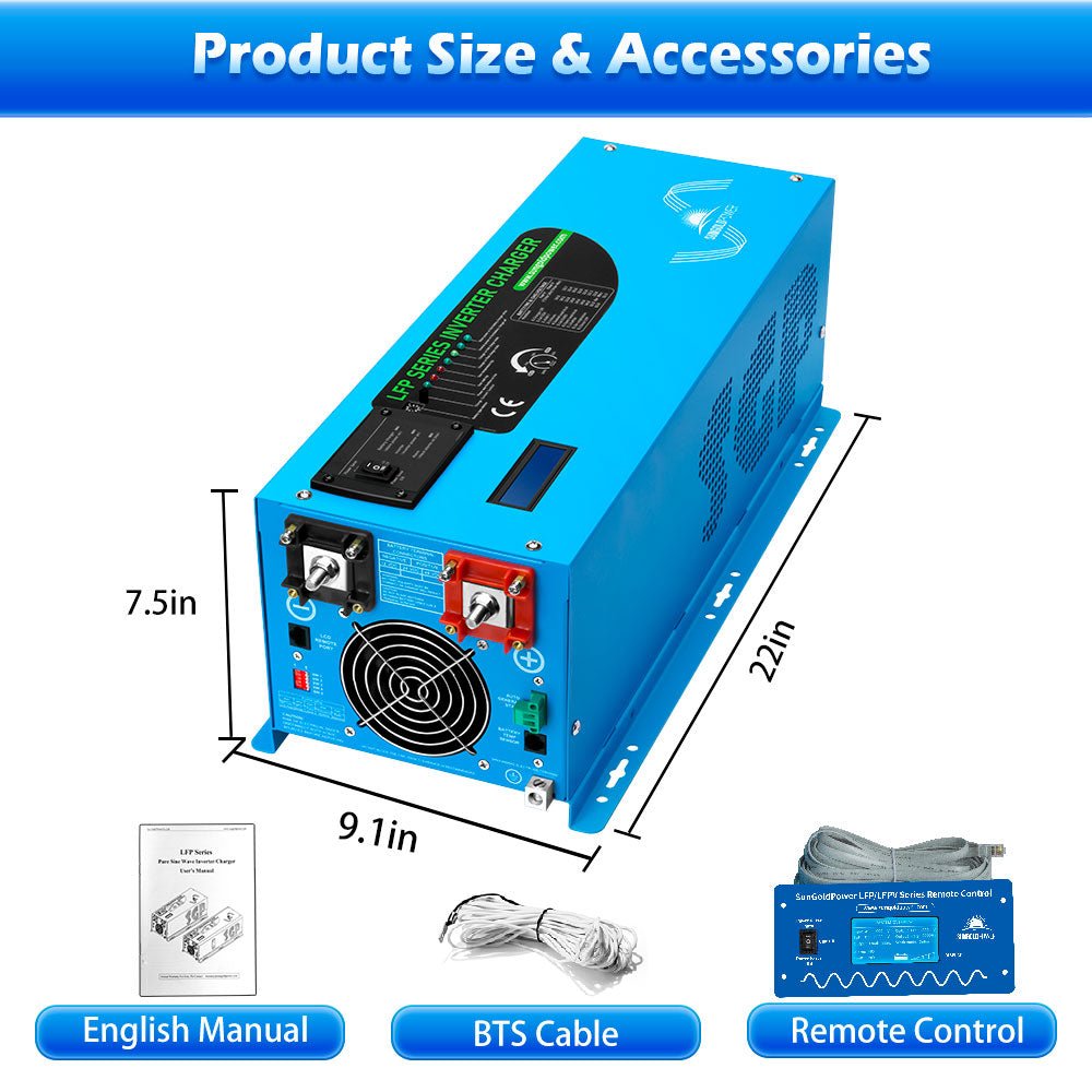 2000W/ 3000W/ 4000W DC 12V Pure Sine Wave Inverter With Charger