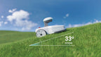 FJD FR4000 robotic mower climbing a 33-degree slope