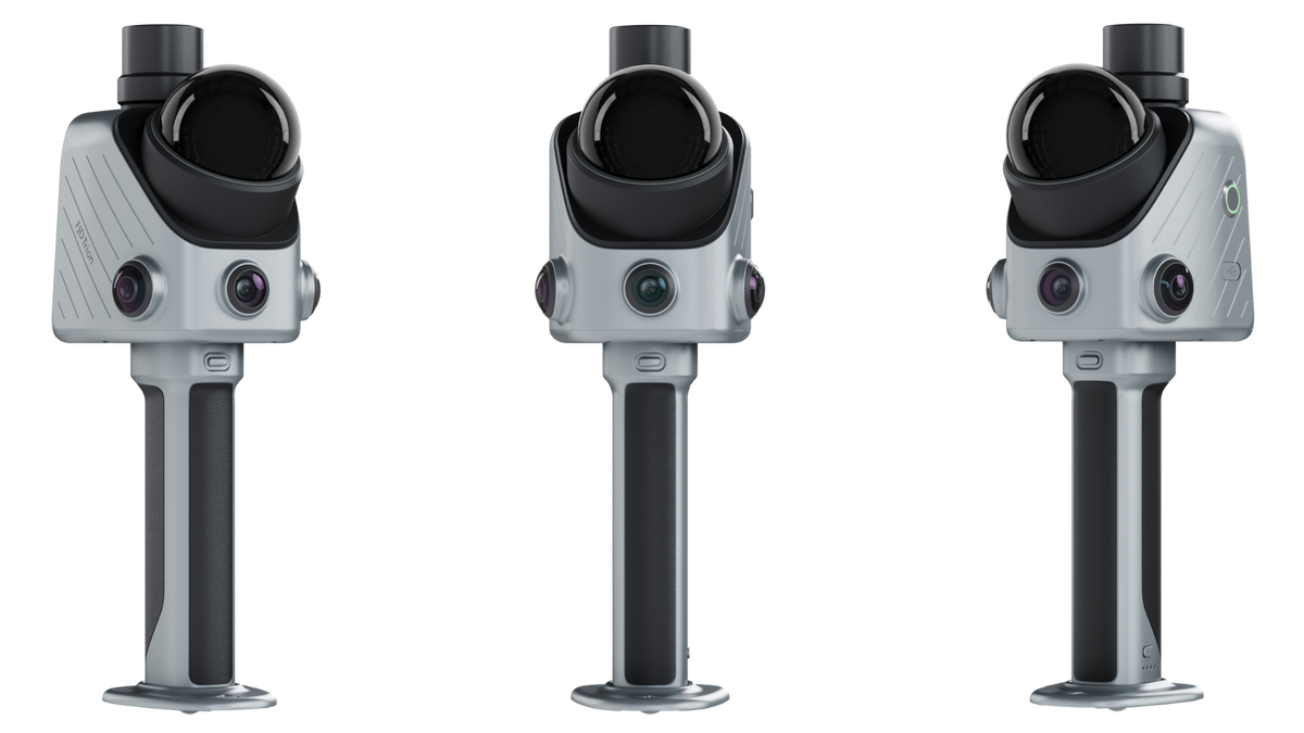 FJD Trion X1 LiDAR scanner shown from three angles