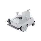 FJD PaintMaster Pro robotic line marker with paint tank and RTK antennas, three-quarter view