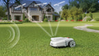 FJD FV2000 receiving RTK satellite signals in a front yard