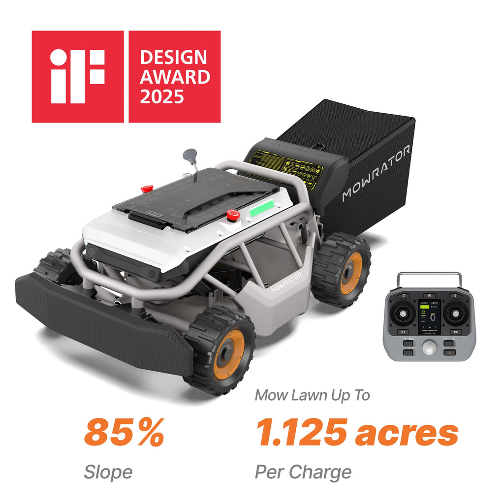 Mowrator S1 4WD 85% Slope Remote Control Lawn Mower – Wide Wheels Edition