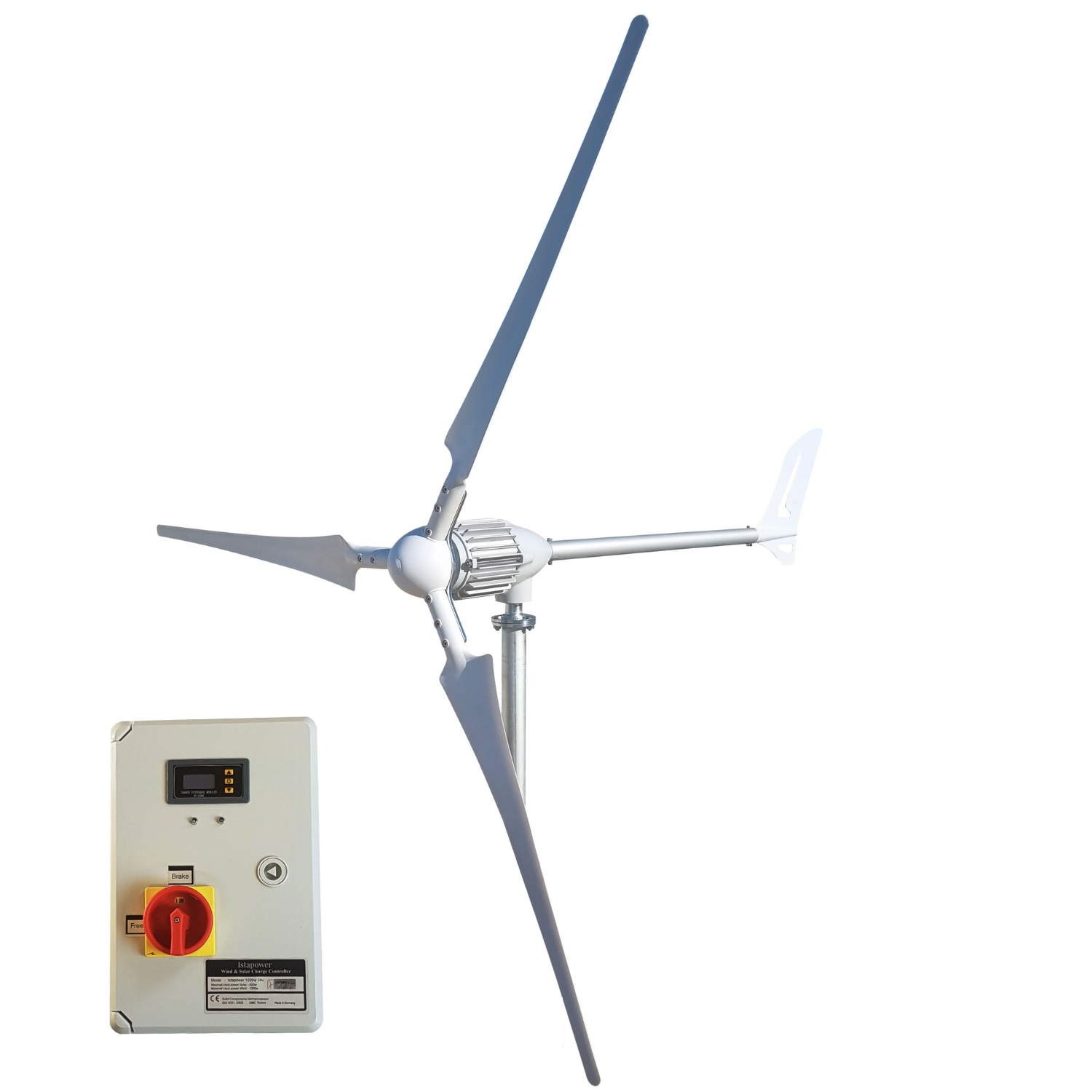 Kit i-1000W 48V Wind Turbine Wind Generator & Hybrid Charge Controller & Tower