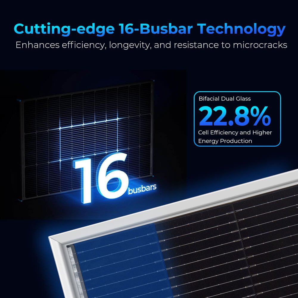 590 Watt Bifacial N-Type Monocrystalline Solar Panel SGN-590-BDG1 UL61730 CEC Listed