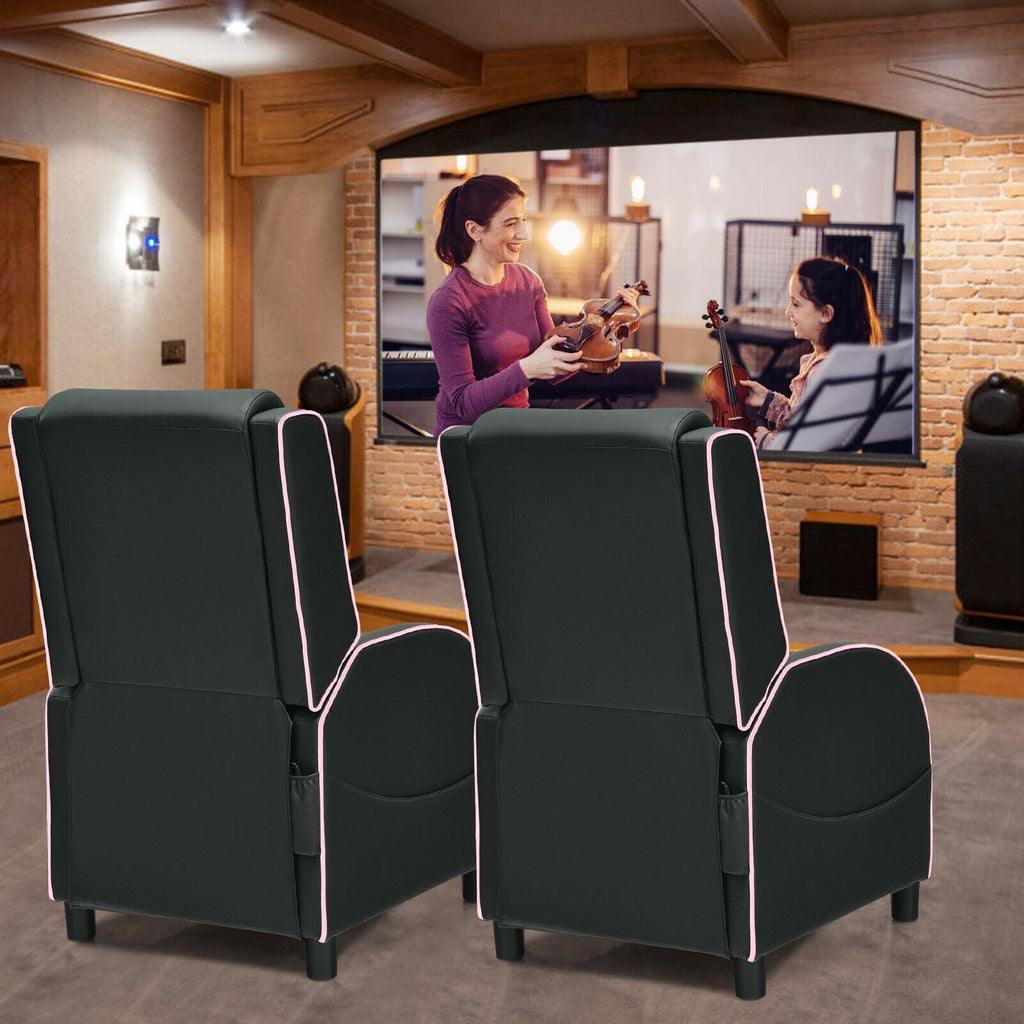 Massage Recliner Chair with Headrest and Adjustable Backrest