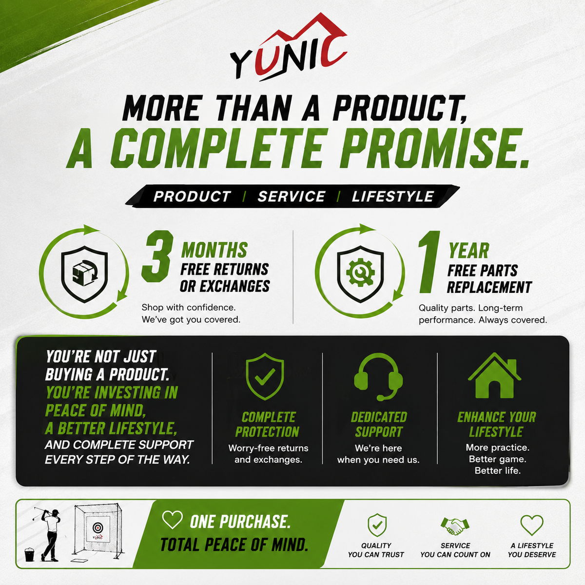 Yunic Golf Range Cage 10 × 8 × 5 ft, image 5