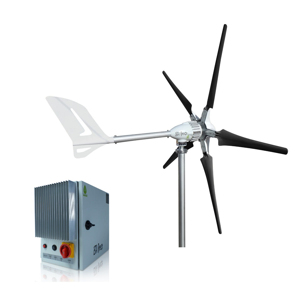 Kit i-1500W 24V Wind Turbine Wind Generator & Charge Controller (for Acid & Gel Battery) & Tower