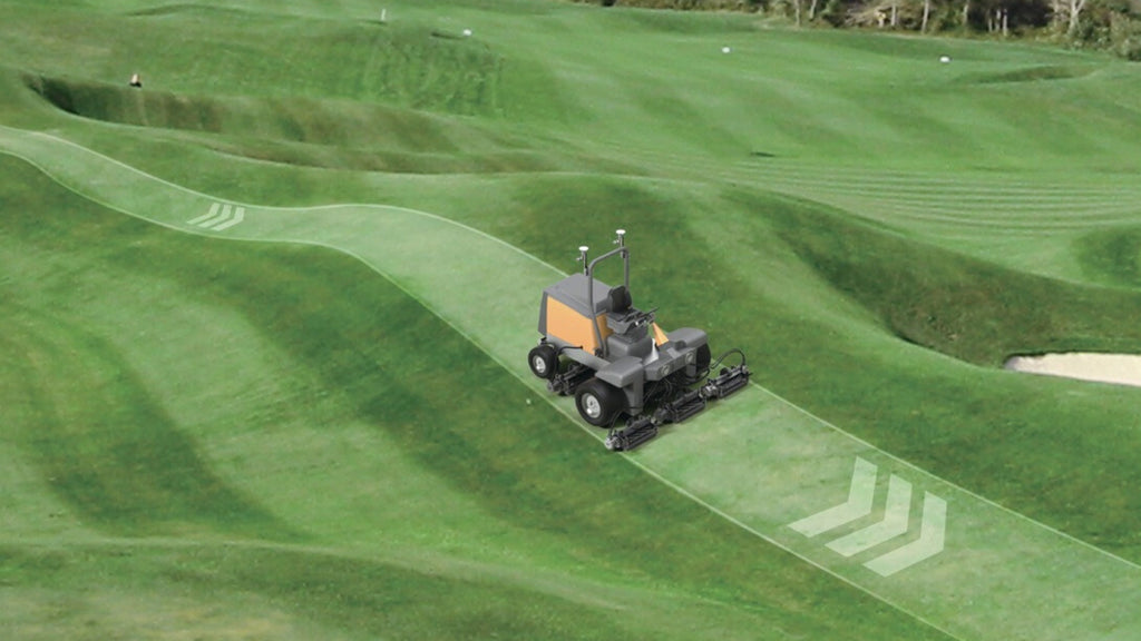 FJD MS100 terrain-adaptive steering on rolling fairway contours