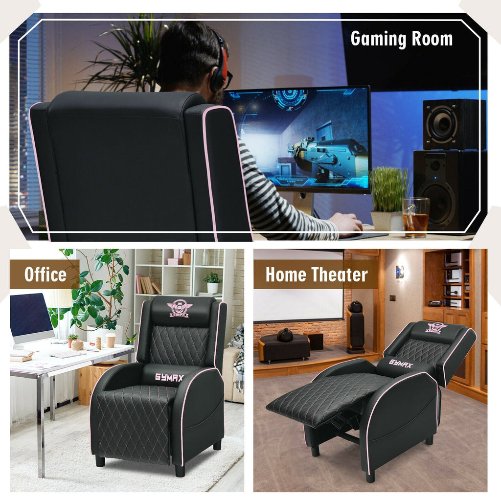 Massage Recliner Chair with Headrest and Adjustable Backrest