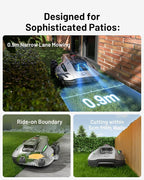 YUKA Mini 700H Robot Lawn Mower, Reception 0.17 Acre, Max.0.27 Acre, Ultrasense AI Vision+ RTK Positioning, Auto Mapping, App Control, 50% Slope, Cutting Height 2''~3.5'', 15 Mowing Zones