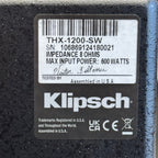 KLIPSCH 12" Passive Subwoofer 600W Sz 20” H x 17.5” L x 17” W THX-1200-SW