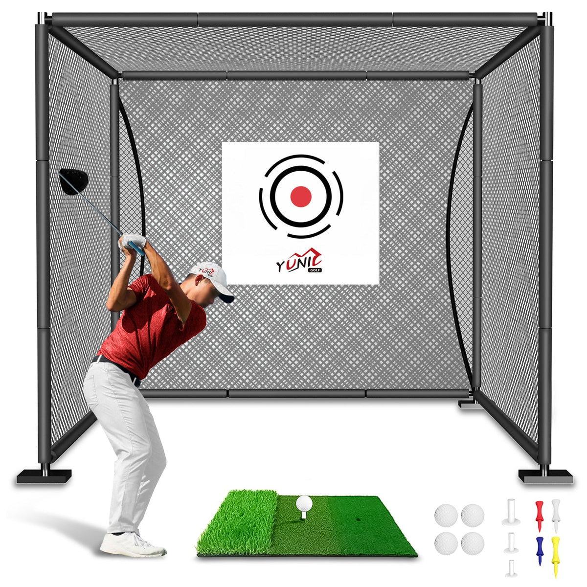 Golf Driving Practice Cage (Black), image 1