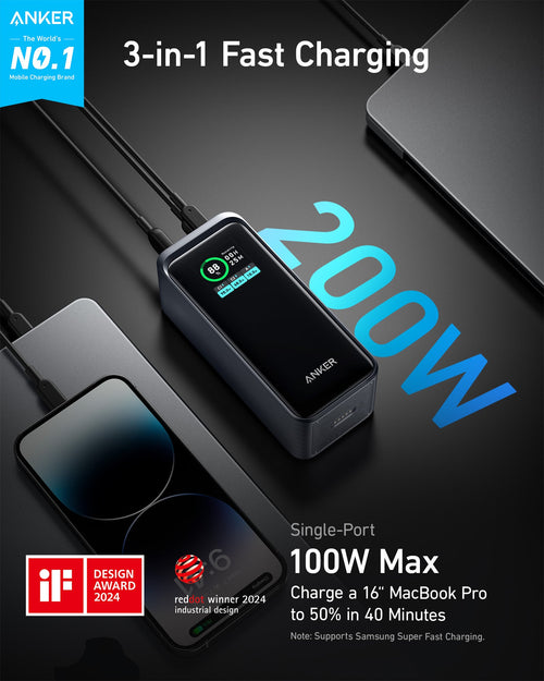 Anker Prime Power Bank (20K, 200W)
