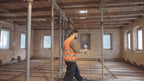 Contractor scanning a building under renovation with the FJD Trion X1