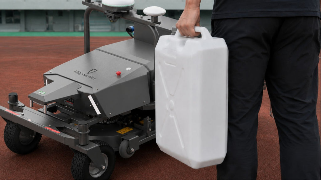 Refilling the paint tank on the FJD LM03 line marker kit