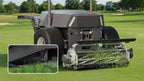 FJD RCM01 reel cutting unit cutting fairway grass, close-up