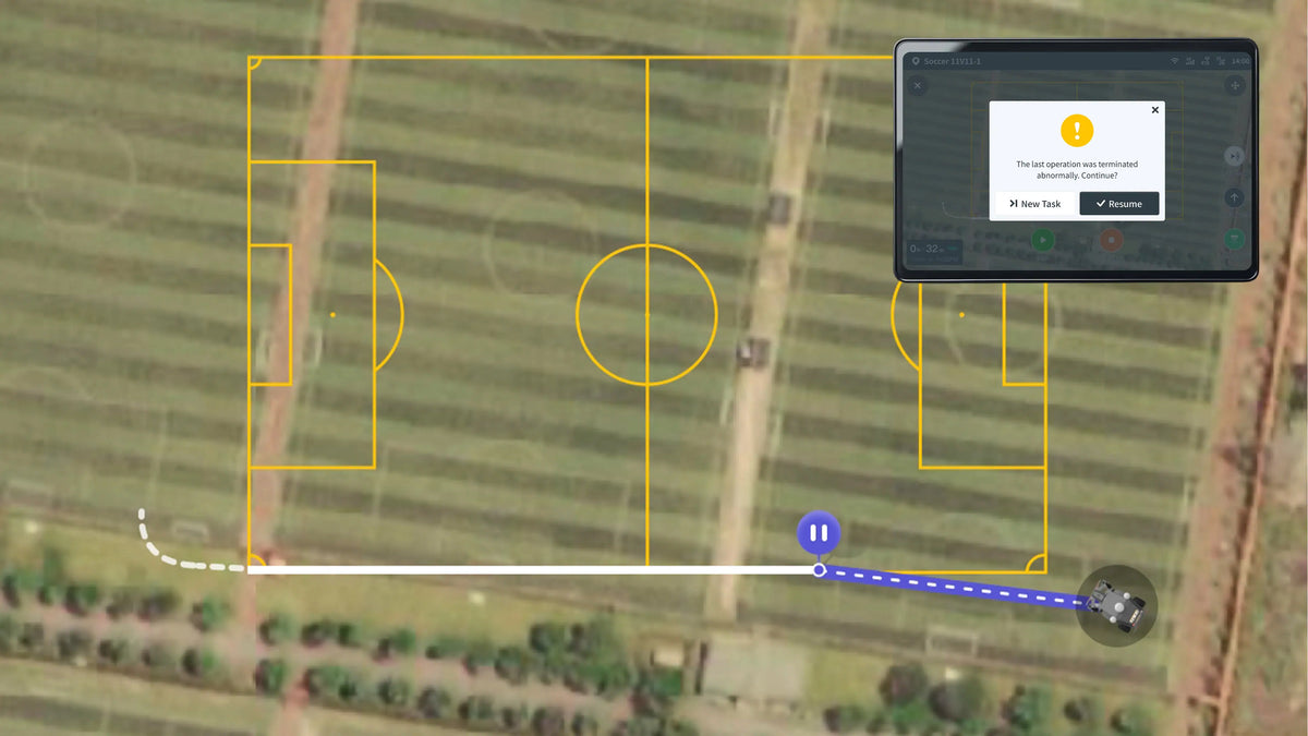 Field map with marking route