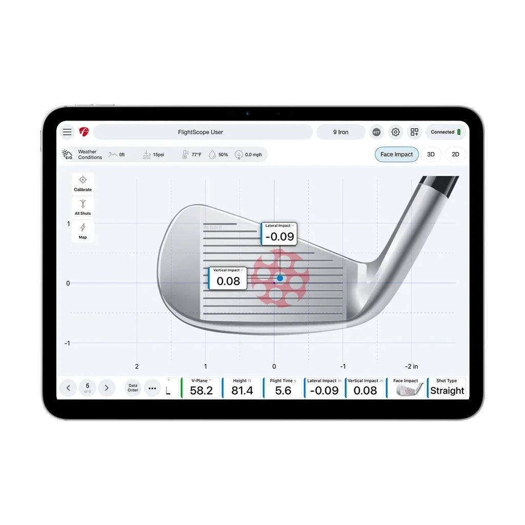 FlightScope Pro Package and Face Impact Location Bundle for Mevo